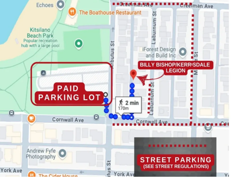 billy bishop parking