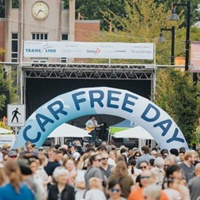 Cycling to Car Free Day in Port Coquitlam
